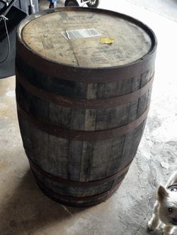 Vintage wood barrel
