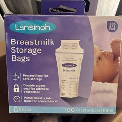 Breast Milk Storage Bags 100ct New