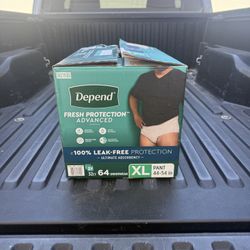 Depend Fresh Protection Advanced Underwear for Men, X-Large (64 Count) **Missing One Underwear**