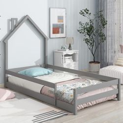 Twin Bed Frame Gray