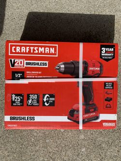 Craftsman V20 20-Volt Max 1/2-in Brushless Cordless Drill (Charger Included and 1-Battery Included)