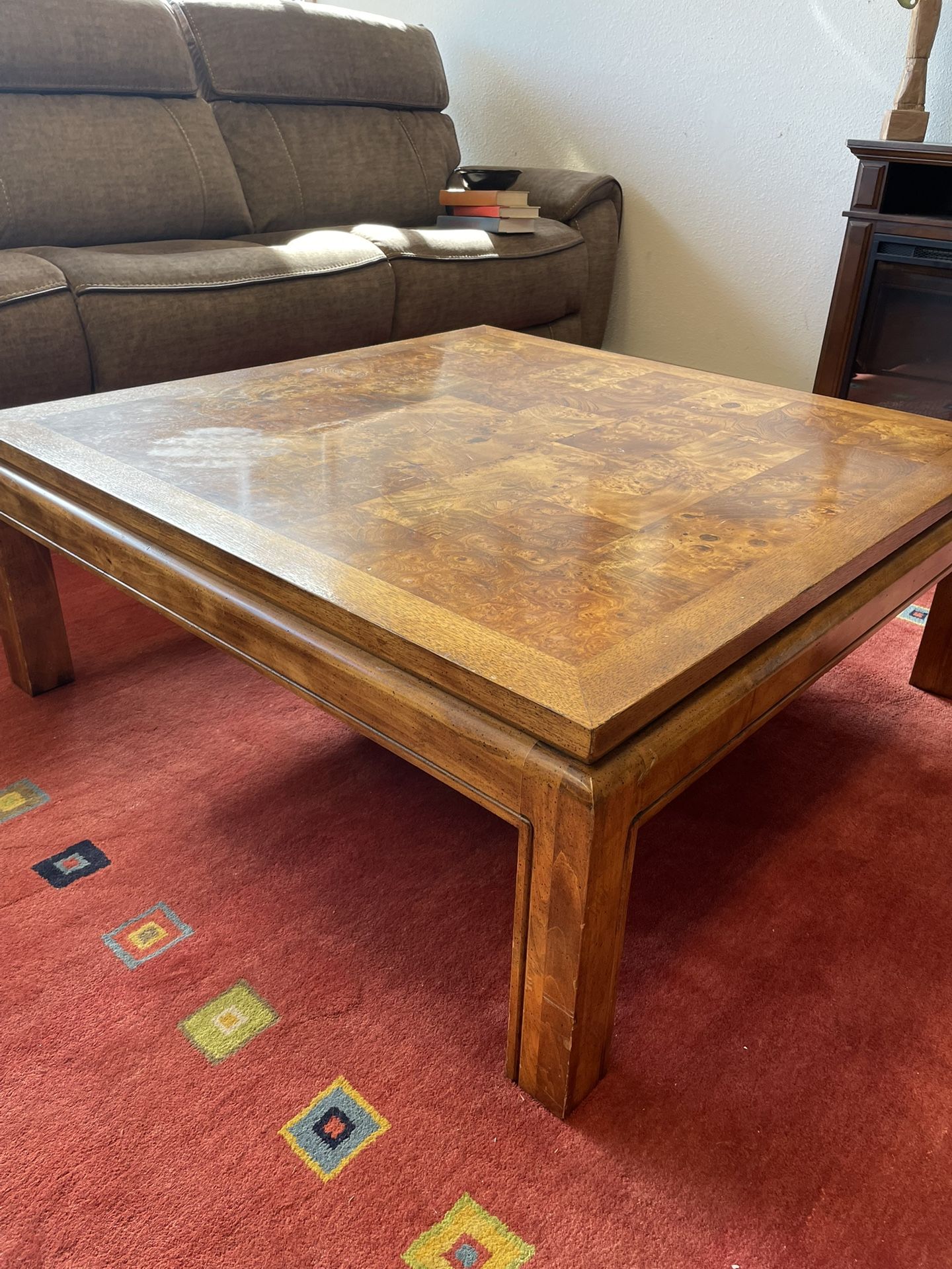 Burled Wood Coffee Table