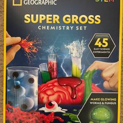New Unopened National Geographic “Super Gross” Chemistry Set 
