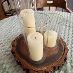 Cylinder Vases and Pillar Candles