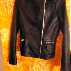 Xhilaration Black Faux Leather Jacket XL