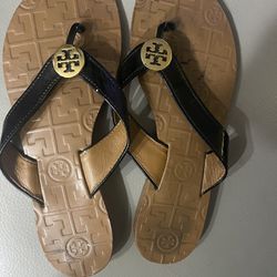 Tory Burch Sandals Size 5 Leather Upper And Sole
