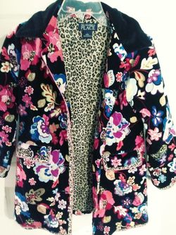 The Children's Place velvet printed coat