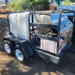 Hot Water Pressure Washer Trailer With Resevoir