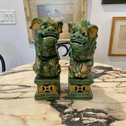 Antique Pair Chinese FenShui Dogs 