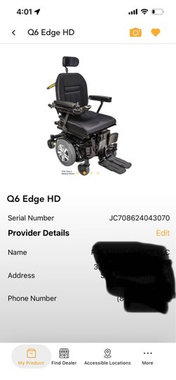 Quantum Q6 Edge HD Power Wheelchair - FULLY LOADED w/ Power Tilt, Recline & Elevating Legrests - 450 lb Capacity