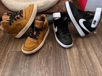 Nike bk shoes 4.5Y tan shoes 6.5Y