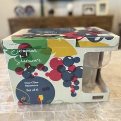 Fine Glass Stemware Set of 6