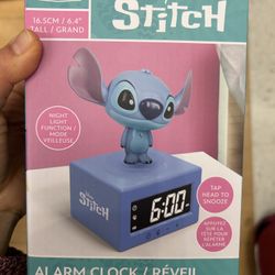 NWT Licensed Disney Stitch Alarm Clock