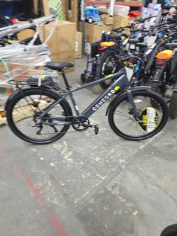 Concord 27.5" Step-Over Electric Bike, 36V, Aluminum, Weighs 49 Pounds, Class 2, Gray, Fits Riders 5'1" - 6'1", Adult, Unisex