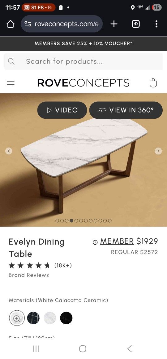 Marble Table By Rove Concepts