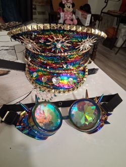 Custon Designed Aviator  Cap & Goggles