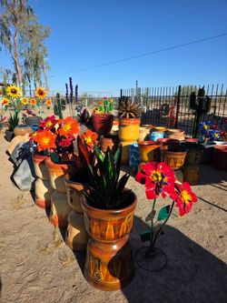 🪷JUST ARRIVED🌵Desert Beauty Collection🌺metal Art decor flowers,Pots