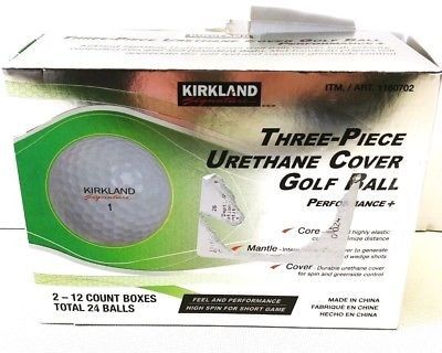 Kirkland Signature 3-piece Urethane Cover Golf Ball 2 Dozen 24 Balls -