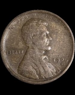 1909 S/S Horizontal S wheat Penny Key Date Error Coin