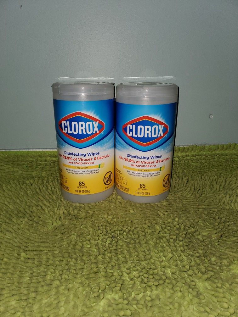 2 Clorox Desinfecting 85 Wipes