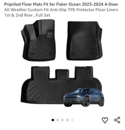 New Priprilod Floor Mats Fit for Fisker Ocean 2023-2024 4-Door
All Weather Custom Fit Anti-Slip TPE Protector Floor Liners 1st & 2nd Row , Full Set