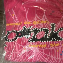 Spider Punk Hoodie Pink