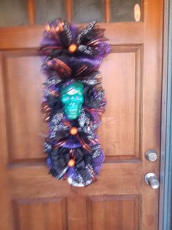 Halloween or dia los muertas wreath swag