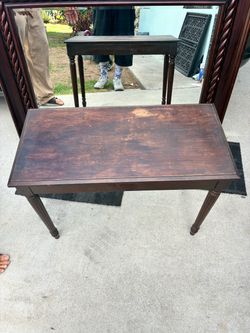 Dark Wood Console Table