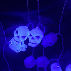 String Of Skull Lights !!!! Halloween!