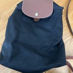 Longchamp Black Nylon Backpack