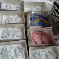 8 Moños Y 7 Sombreros De Charro Negro Con Plateado 