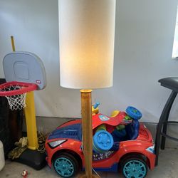 Mid Century Modern Wood Floor Lamp – 62” Tall