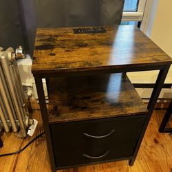 Side Table With Drawers & Ports