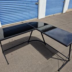  L Shape Desk Glass Top