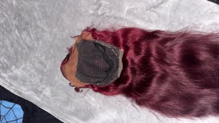 Used Red Human Wig