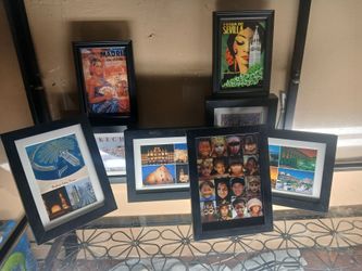 Set of 7 Black Framed Travel Prints