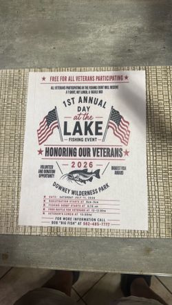 Free Veterans Lake Event Free