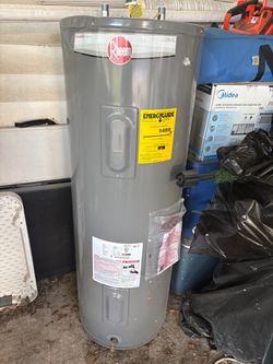 RHEEM BRAND NEW 59X20 ELECTRIC WATER HEATER 50 GALLONS CALENTON BOILER DE GAS