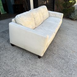 White Leather Sofa & Loveseat 