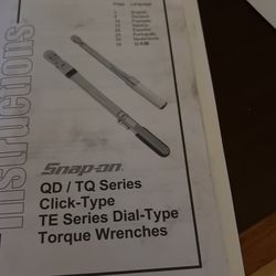 Snap-on TQR600E 3/4" Drive Adjustable Click-Type Torque Wrench - Silver