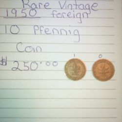 1950 RARE VINTAGE FOREIGN COIN