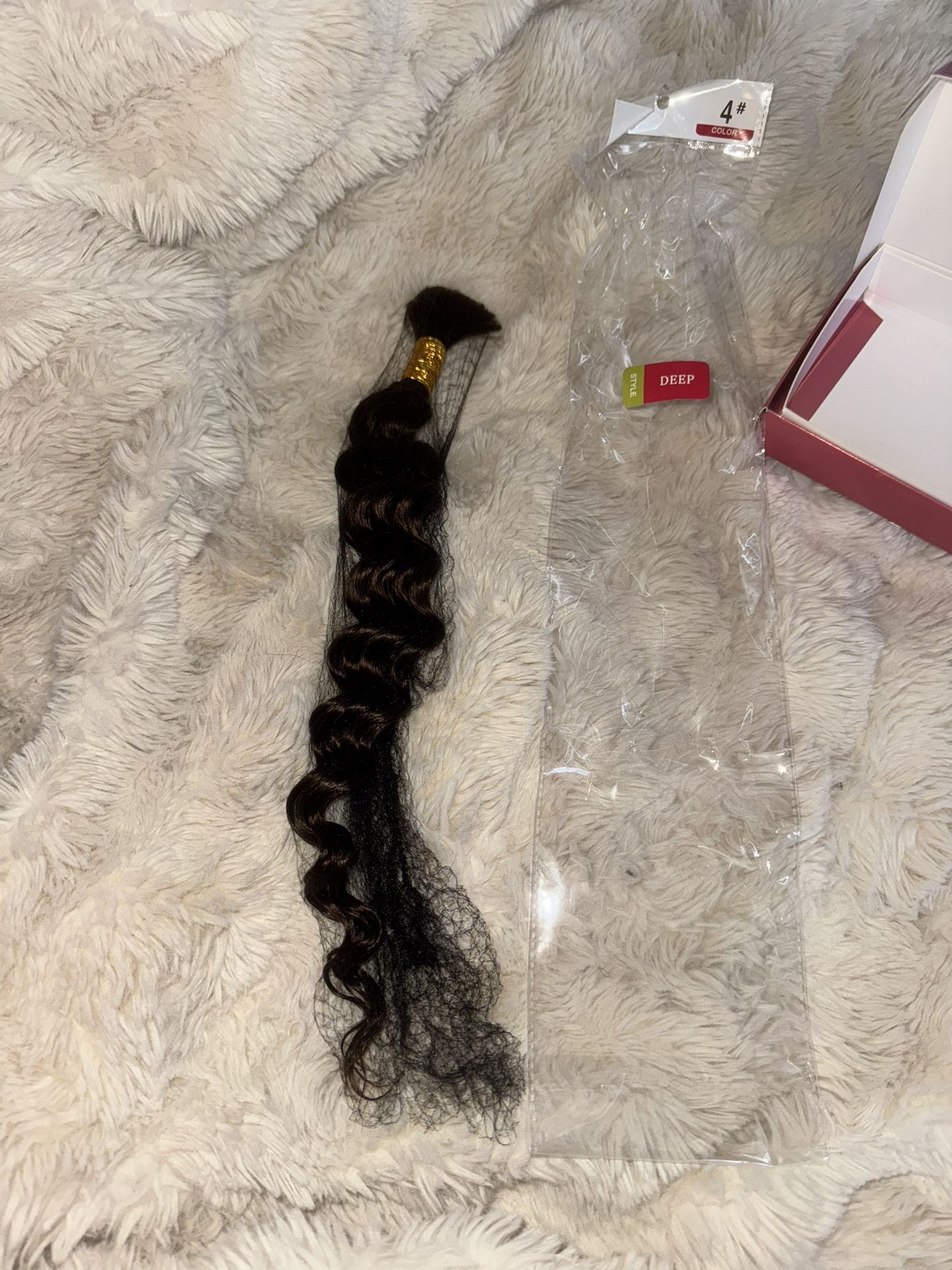 Human Braiding Hair for Boho Braids Human 55g 18 Inch Color 4 Deep Wave Boho Bulk Human Hair for Braiding 12A Deep Wave Bulk Bohemian Chocolate Brown