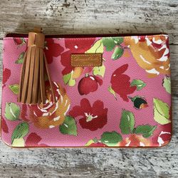 Dooney & Bourke*Pink Cabbage Rose*Carrington Pouch|Clutch| Wallet 