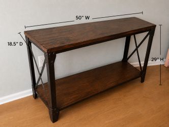 Rustic industrial console table / tv stand