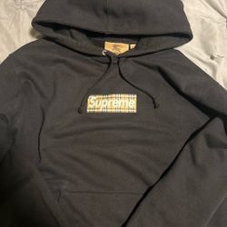 used supreme burberry hoodie