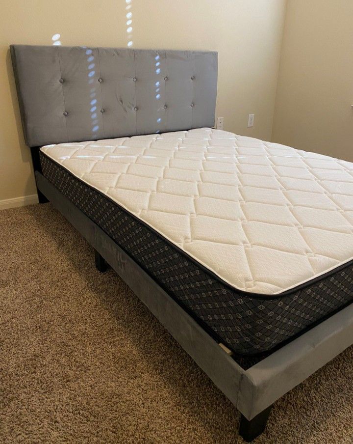 New Full Size Platform Bed With Mattress And Free Delivery