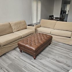 CRATE & BARREL couches And Ottoman 