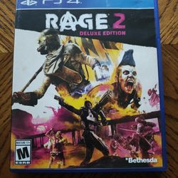 Rage 2 Deluxe Edition (Sony PlayStation 4, 2019) CIB - Tested And Works