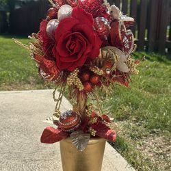 Handcrafted Floral Topiary 20” H