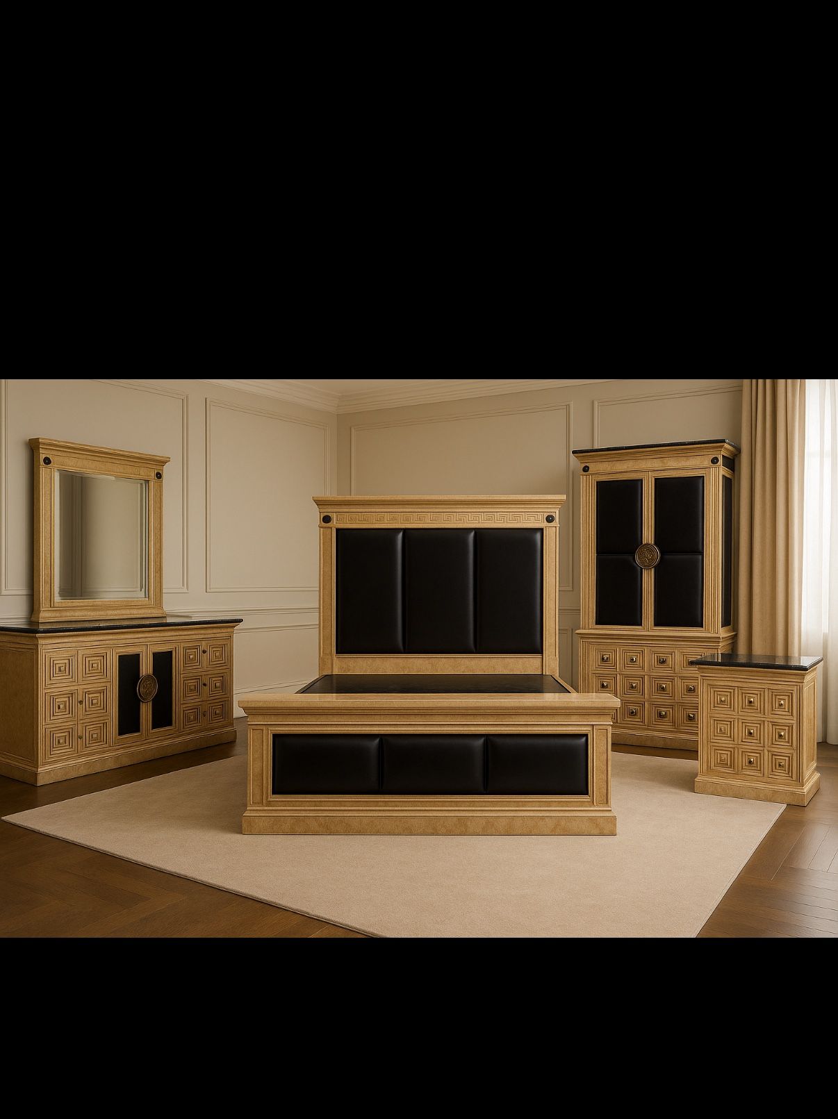 Collezione Europa Italian Regency marble bedroom set